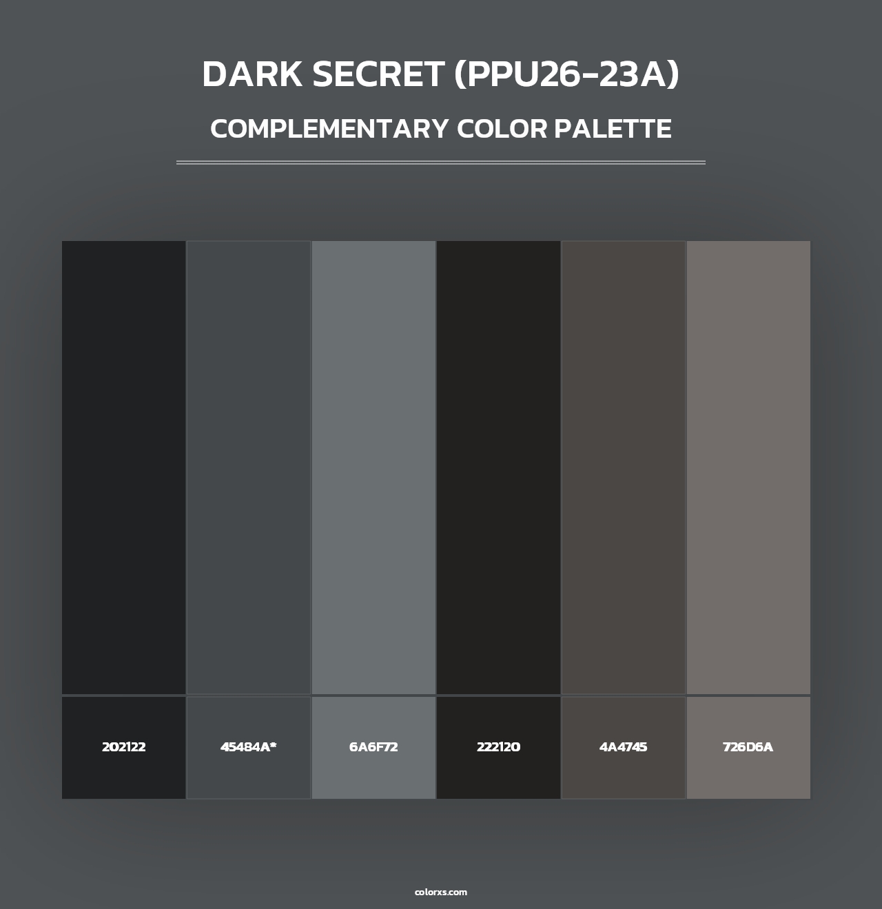 Dark Secret (PPU26-23A) - Complementary Color Palette