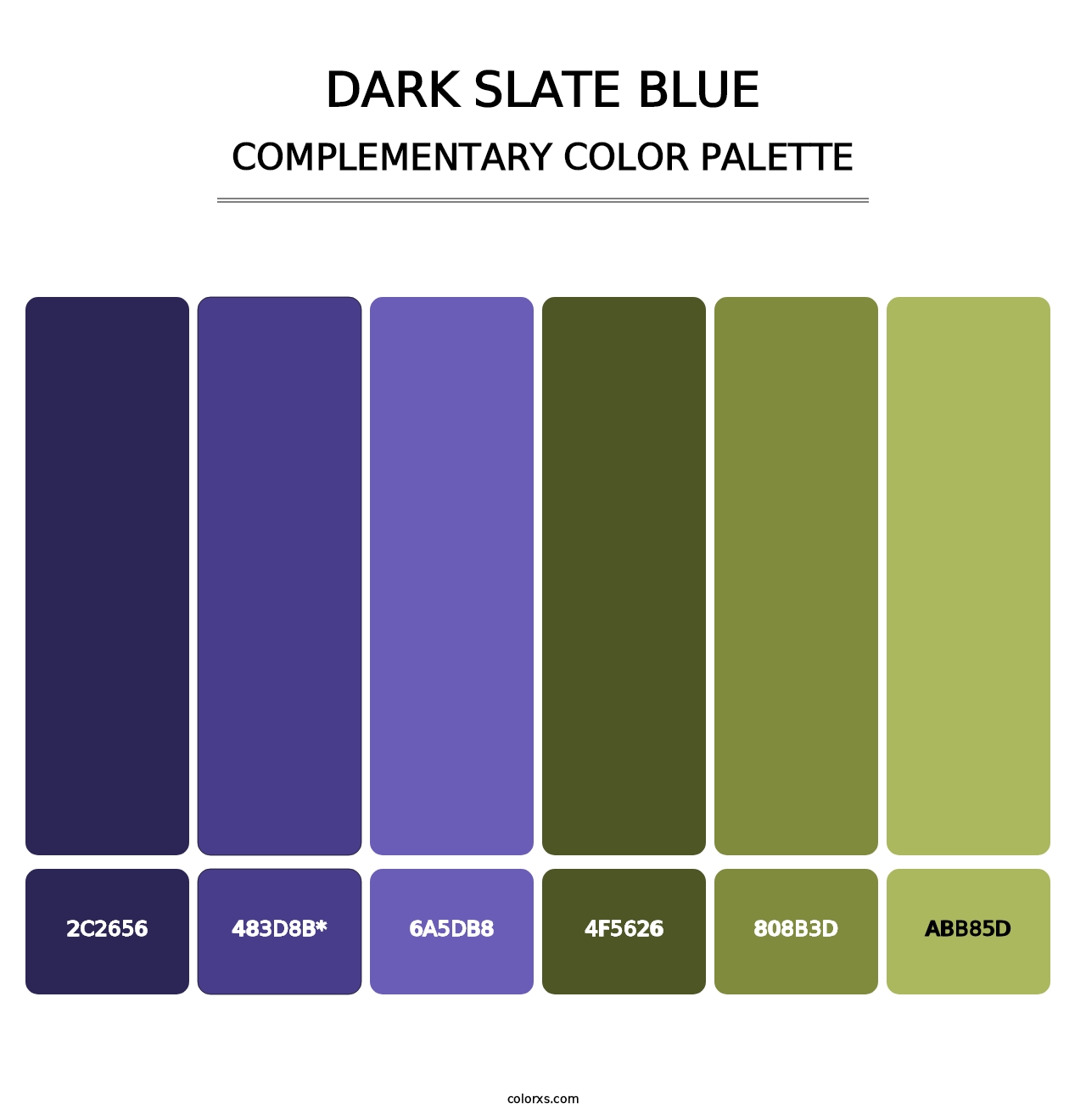 Dark Slate Blue - Complementary Color Palette