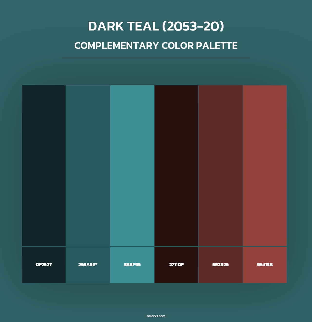 Dark Teal (2053-20) - Complementary Color Palette