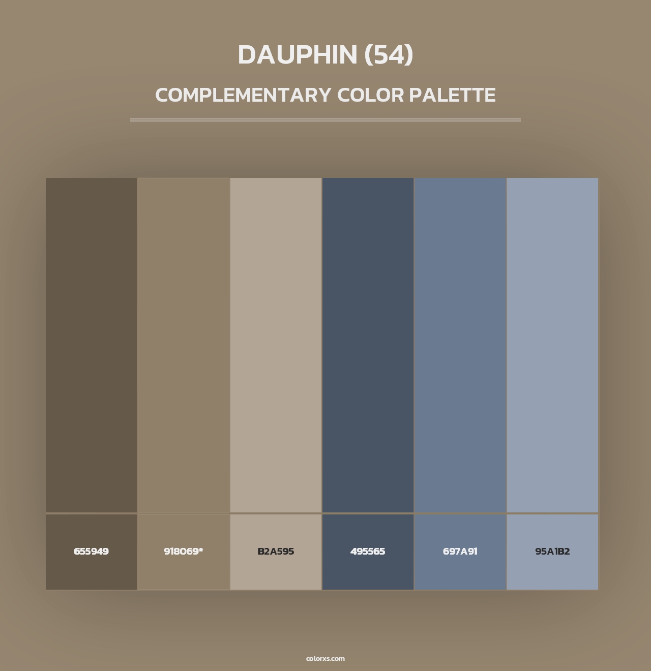 Dauphin (54) - Complementary Color Palette