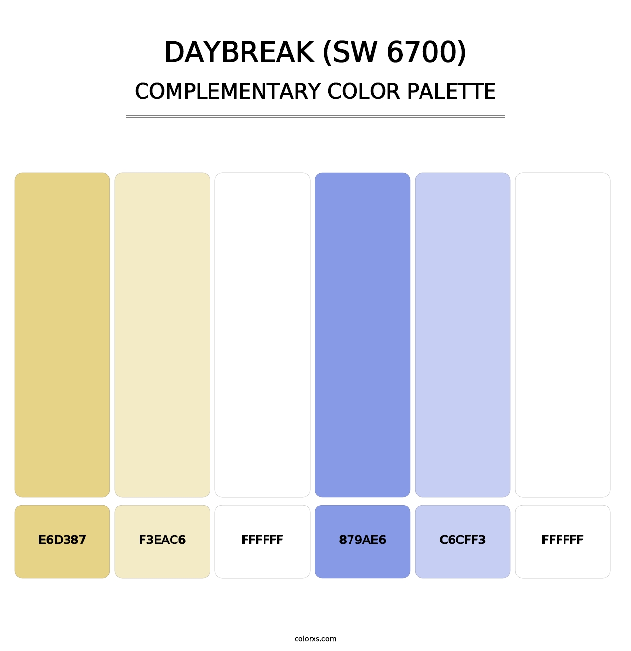 Daybreak (SW 6700) - Complementary Color Palette