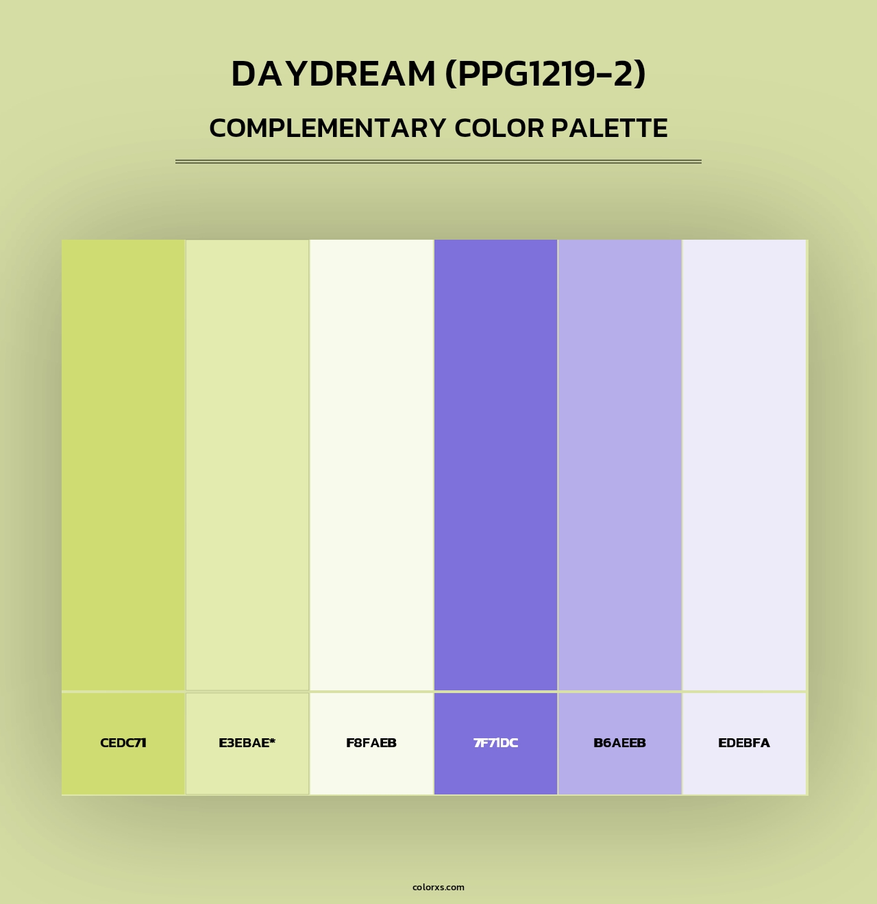 Daydream (PPG1219-2) - Complementary Color Palette