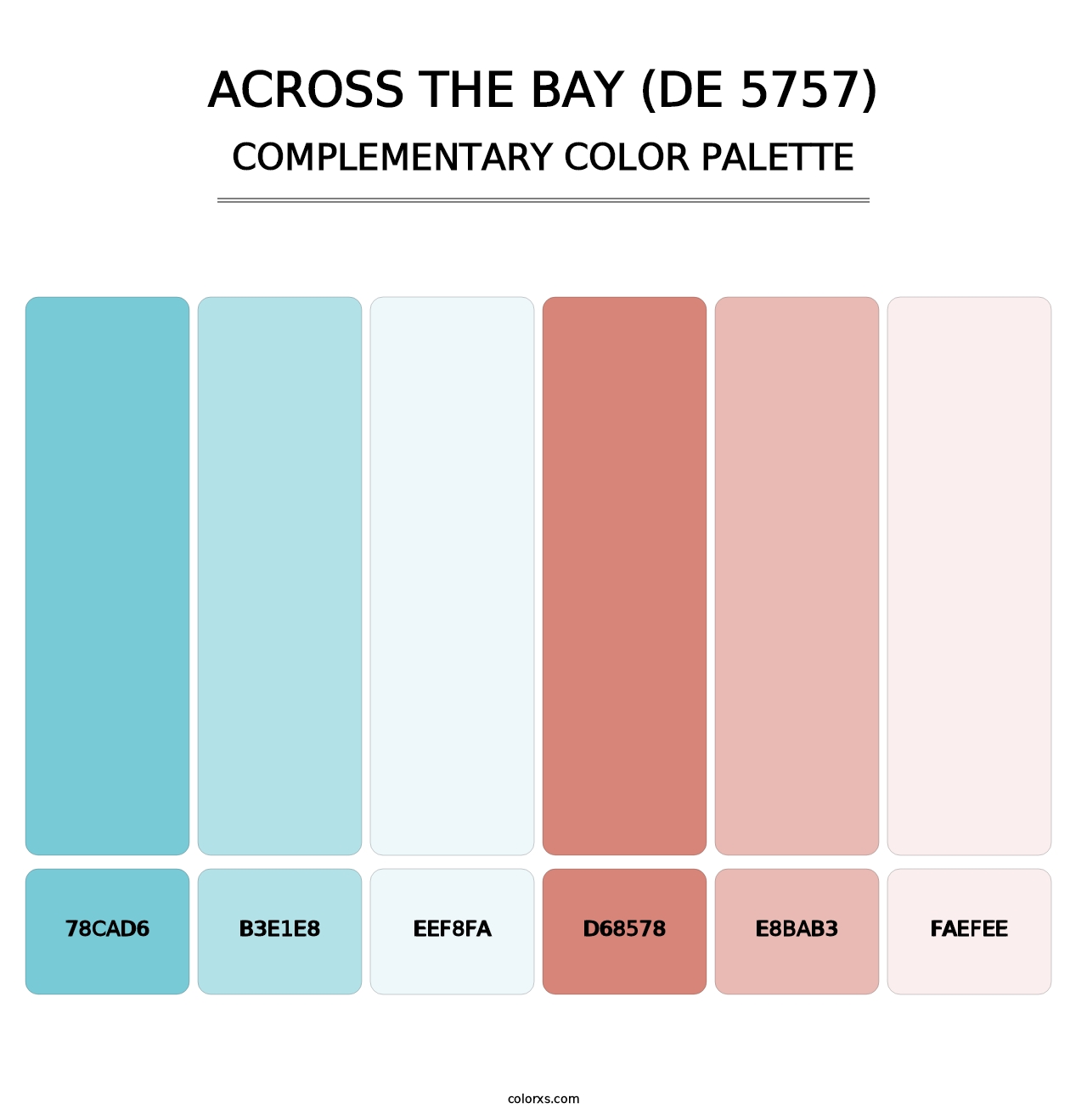 Across the Bay (DE 5757) - Complementary Color Palette