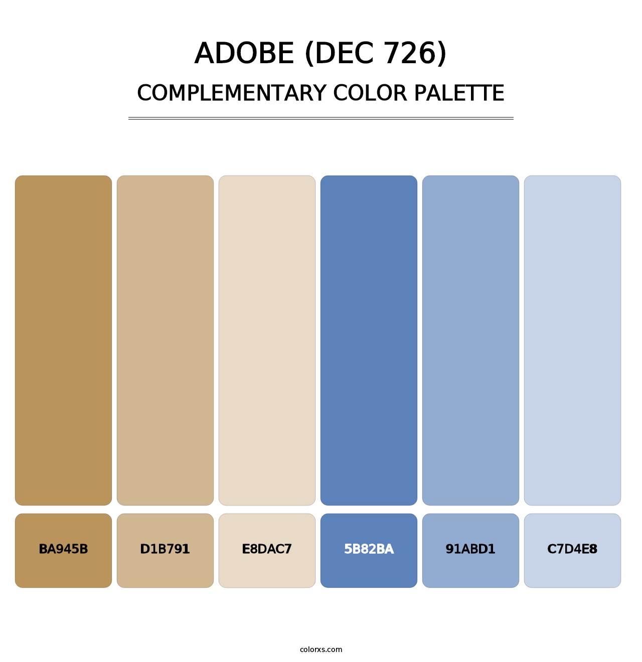 Adobe (DEC 726) - Complementary Color Palette