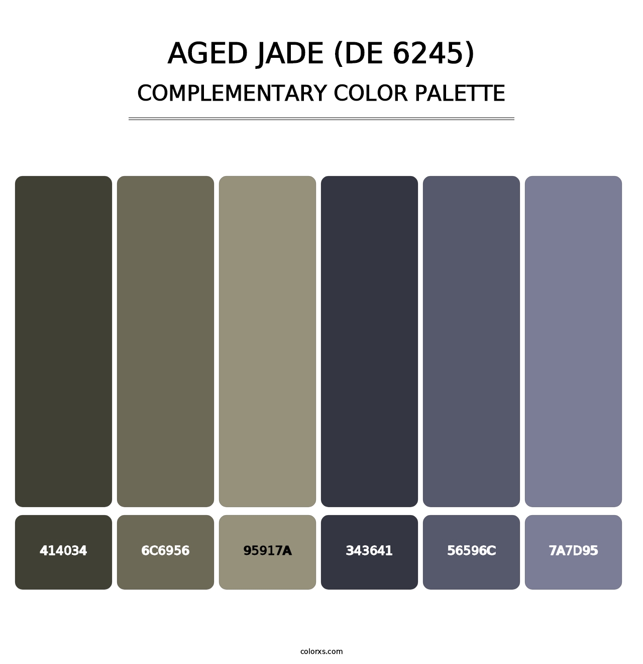 Aged Jade (DE 6245) - Complementary Color Palette