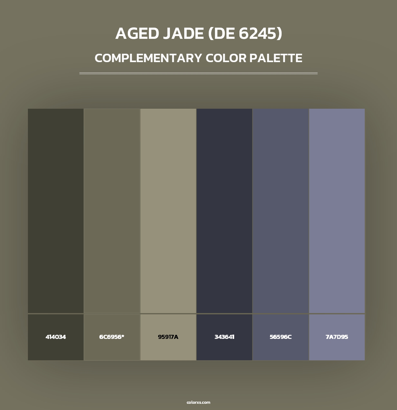 Aged Jade (DE 6245) - Complementary Color Palette