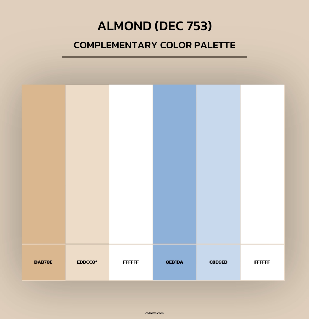 Almond (DEC 753) - Complementary Color Palette