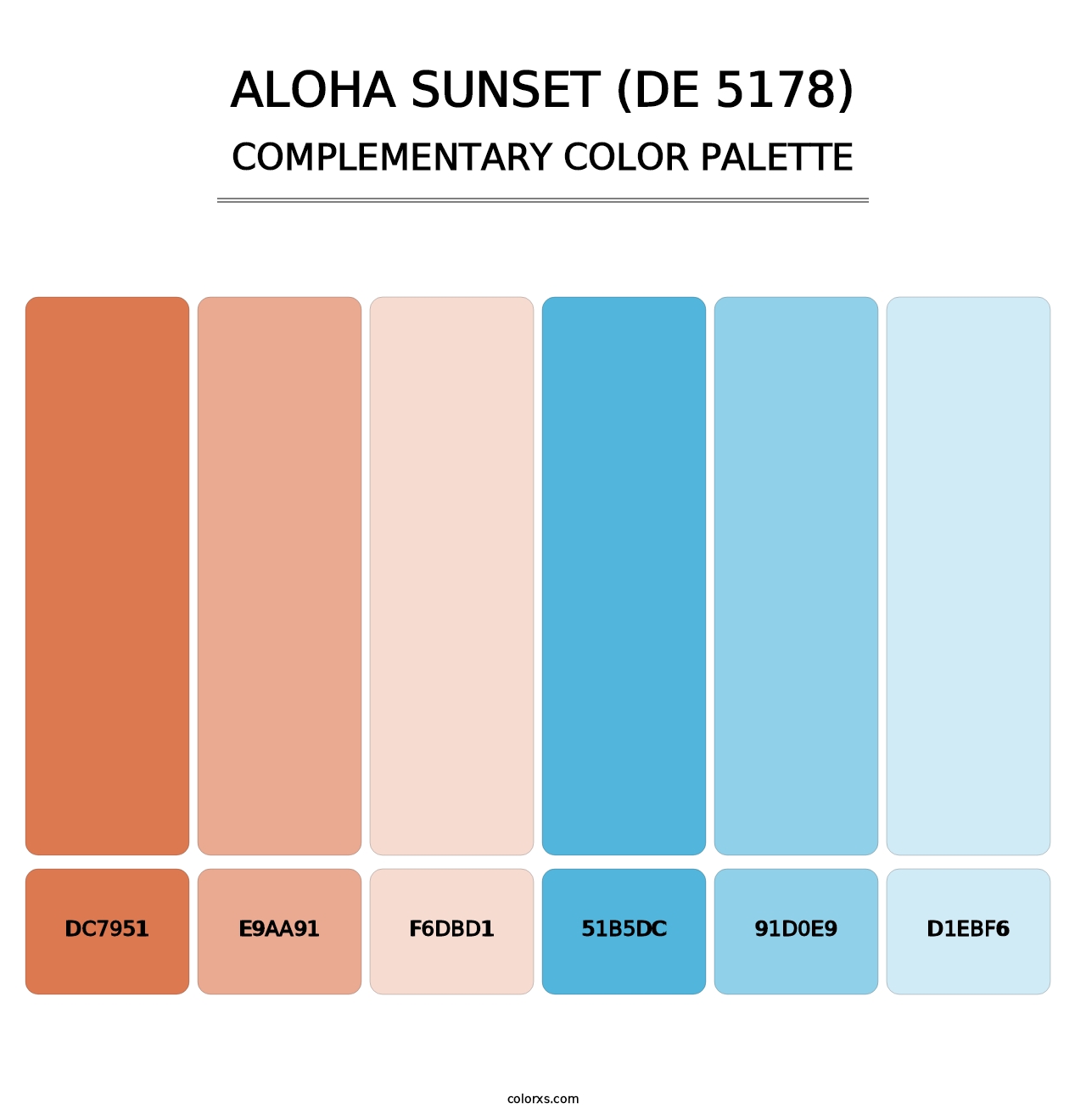 Aloha Sunset (DE 5178) - Complementary Color Palette