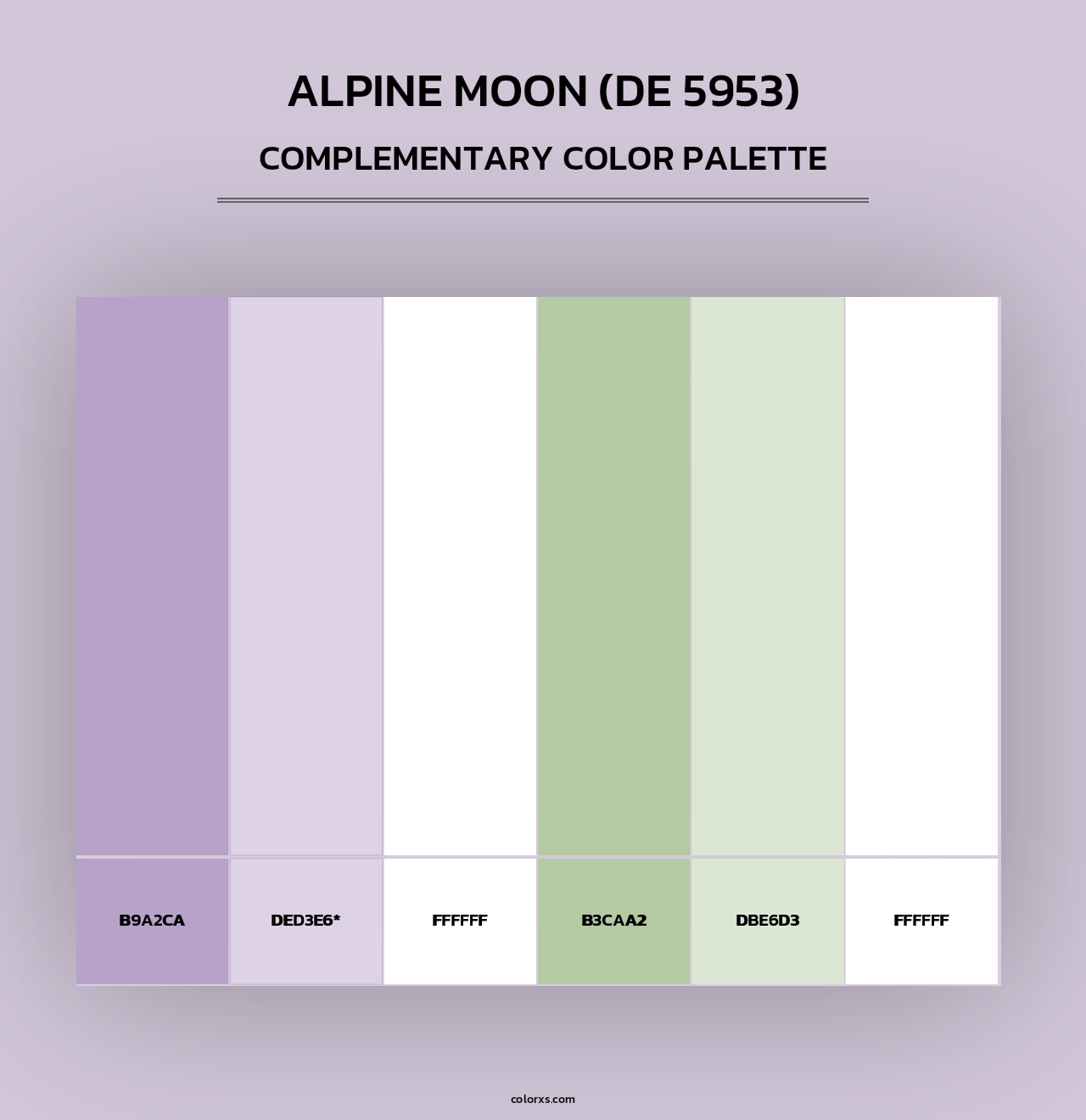 Alpine Moon (DE 5953) - Complementary Color Palette