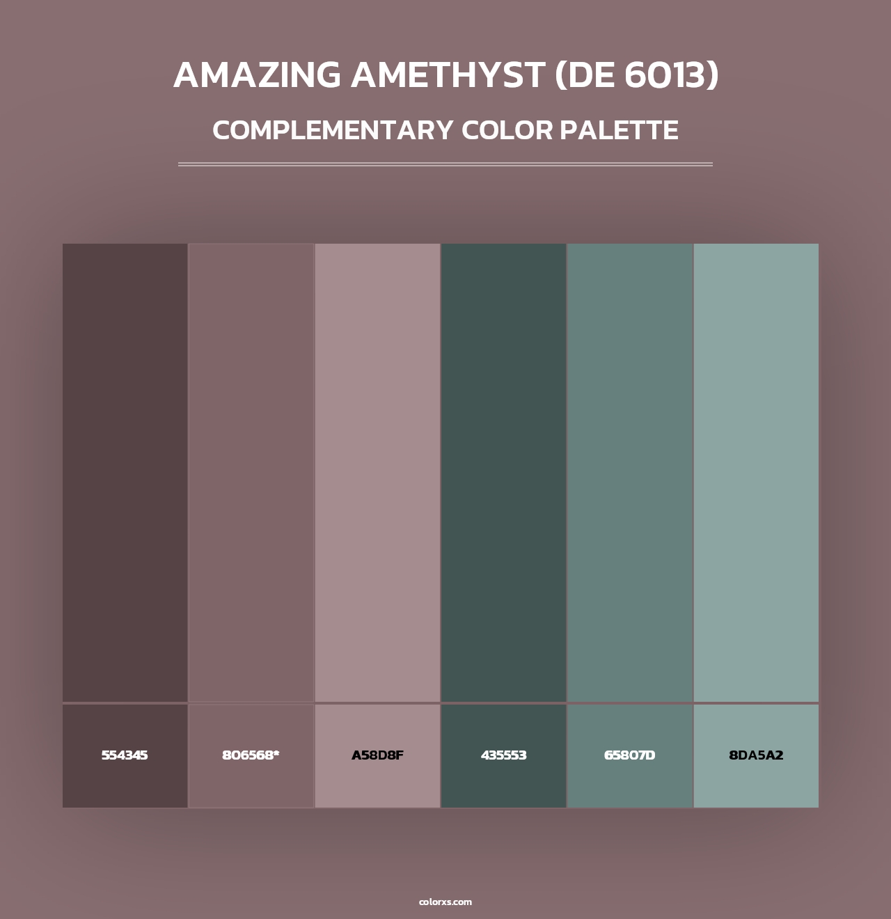 Amazing Amethyst (DE 6013) - Complementary Color Palette