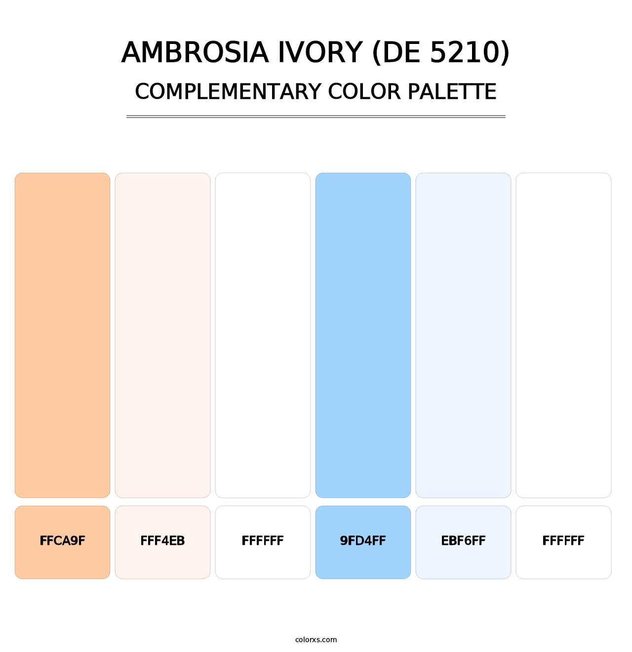 Ambrosia Ivory (DE 5210) - Complementary Color Palette