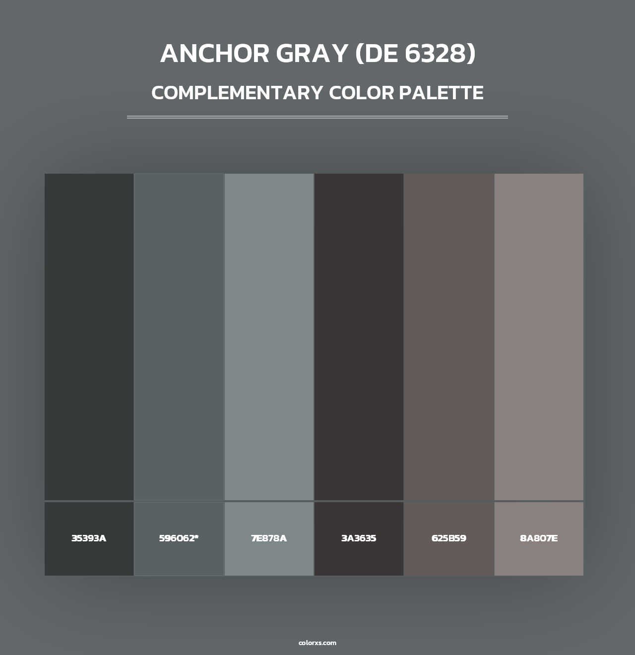 Anchor Gray (DE 6328) - Complementary Color Palette