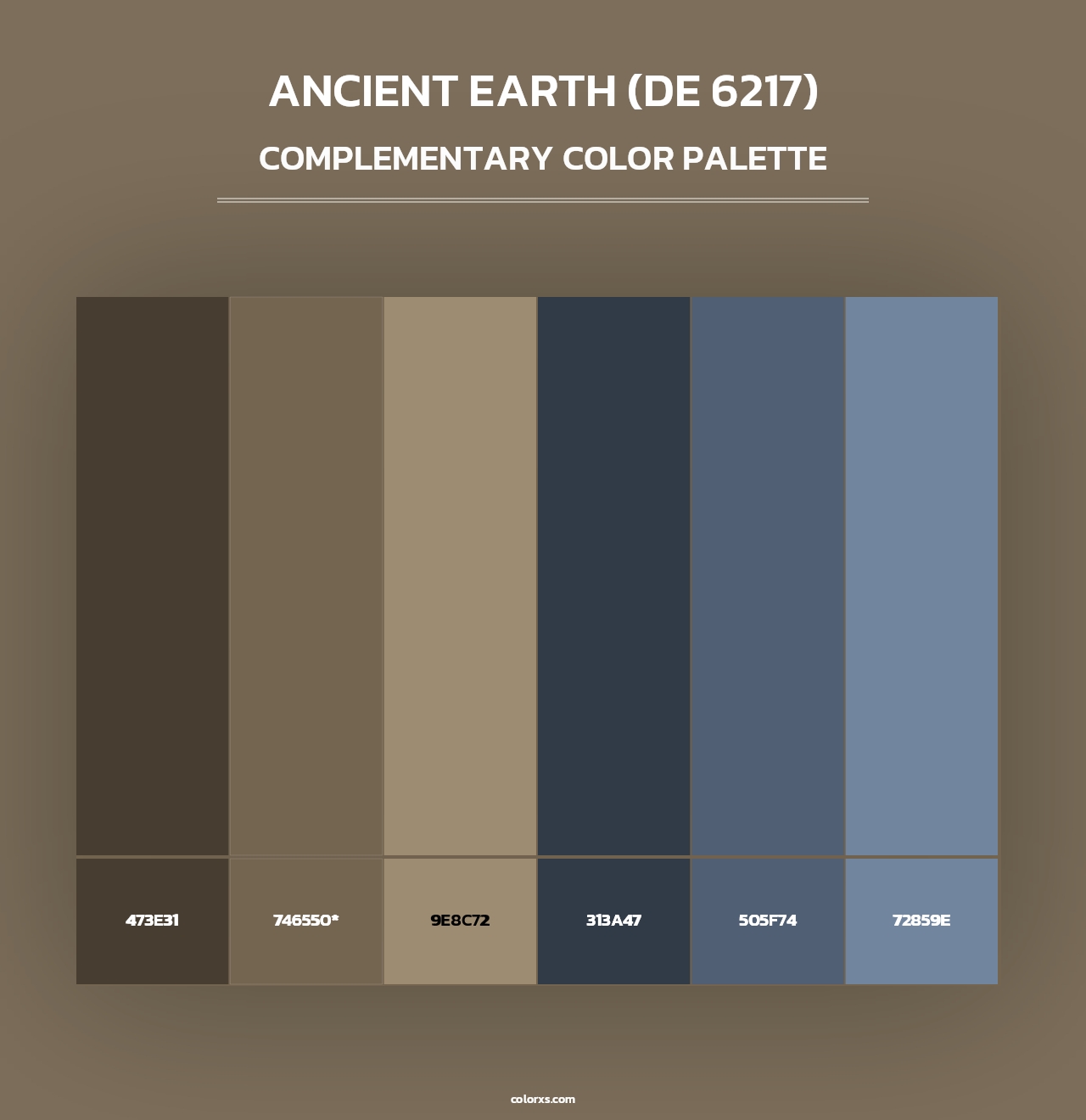Ancient Earth (DE 6217) - Complementary Color Palette