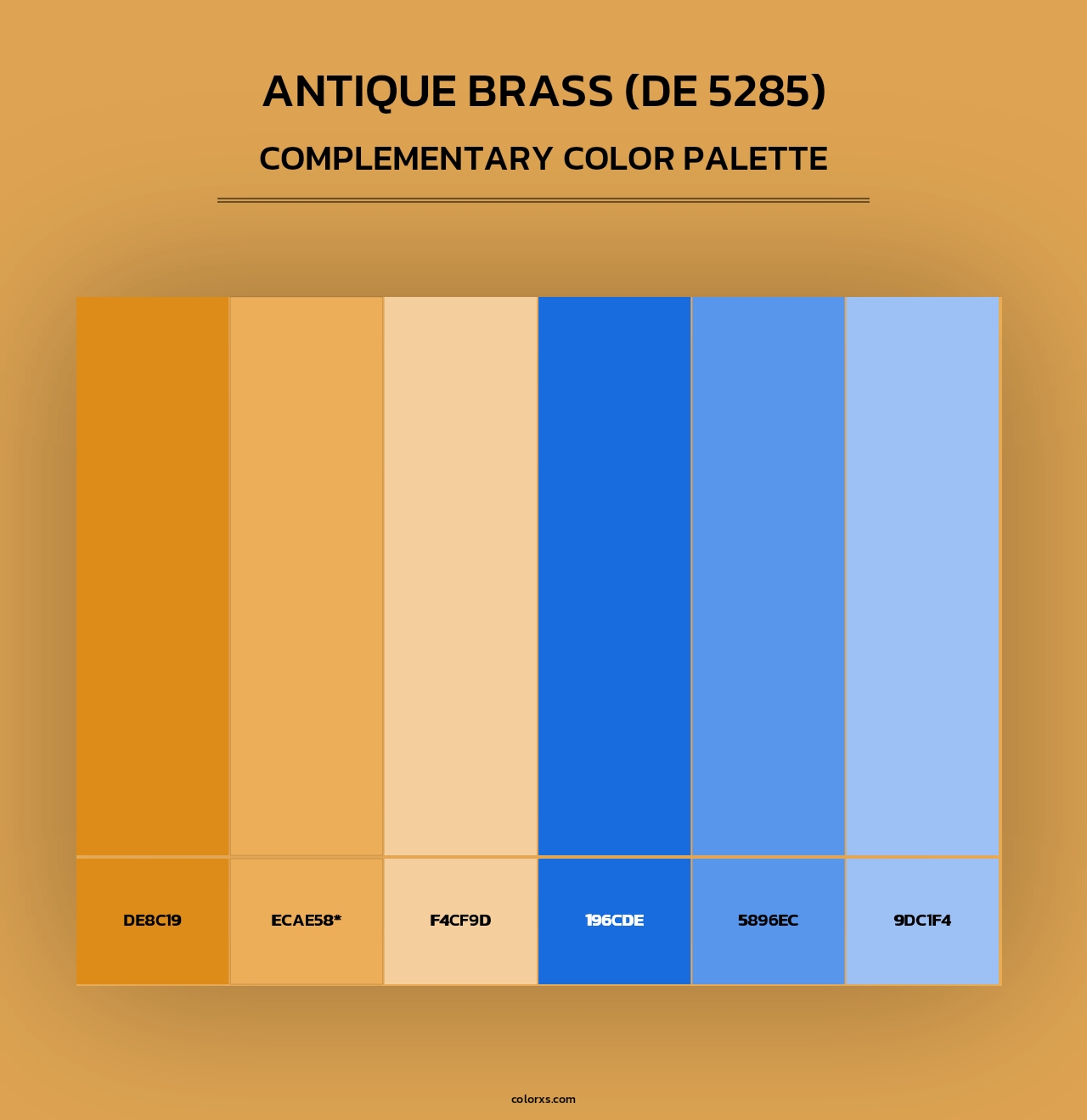 Antique Brass (DE 5285) - Complementary Color Palette