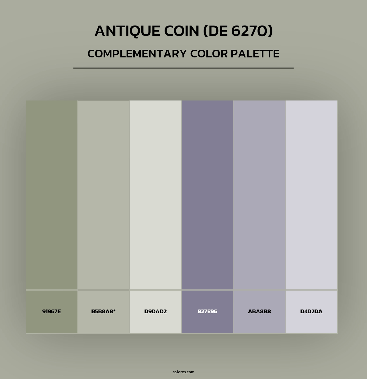Antique Coin (DE 6270) - Complementary Color Palette