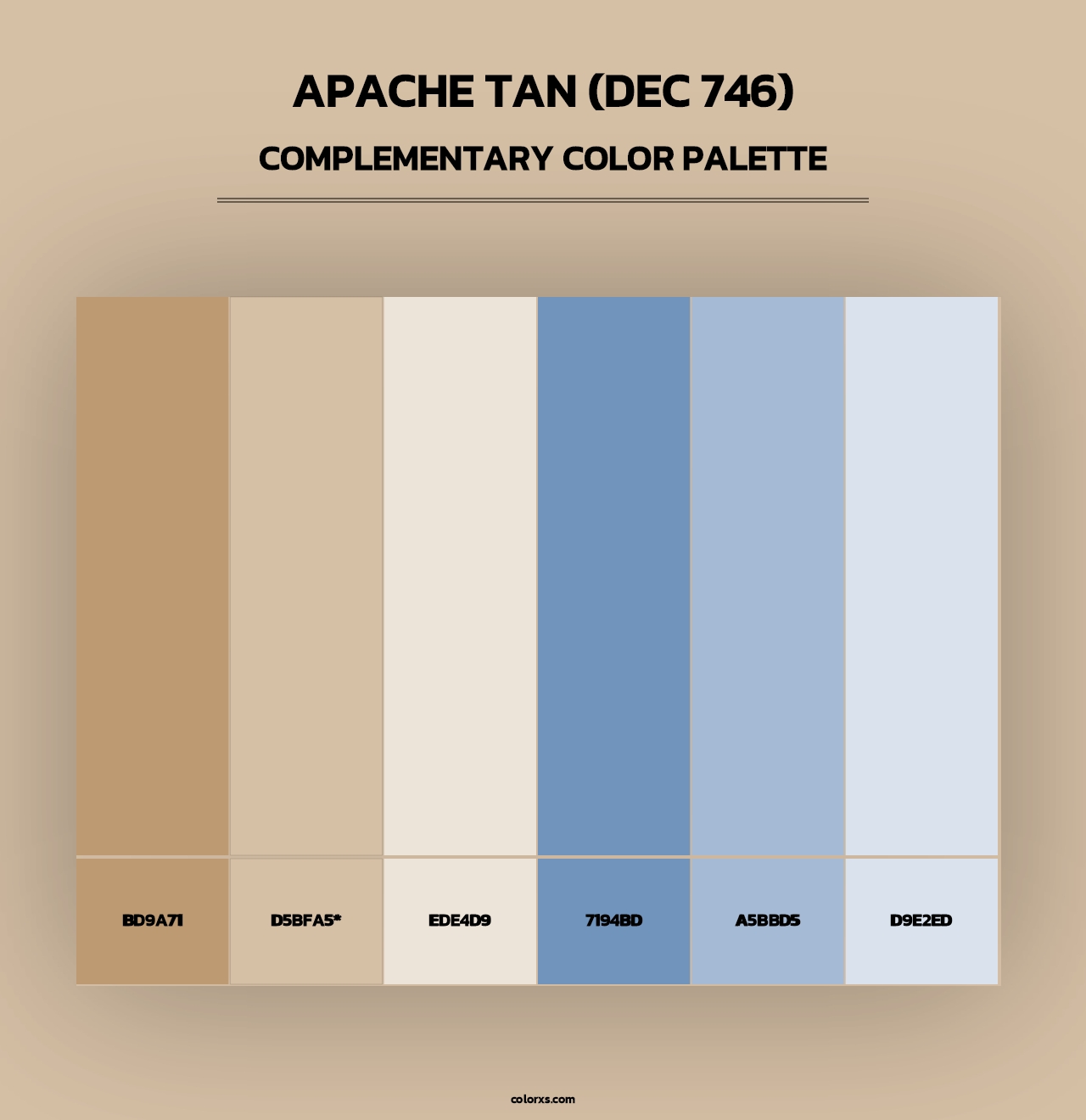 Apache Tan (DEC 746) - Complementary Color Palette