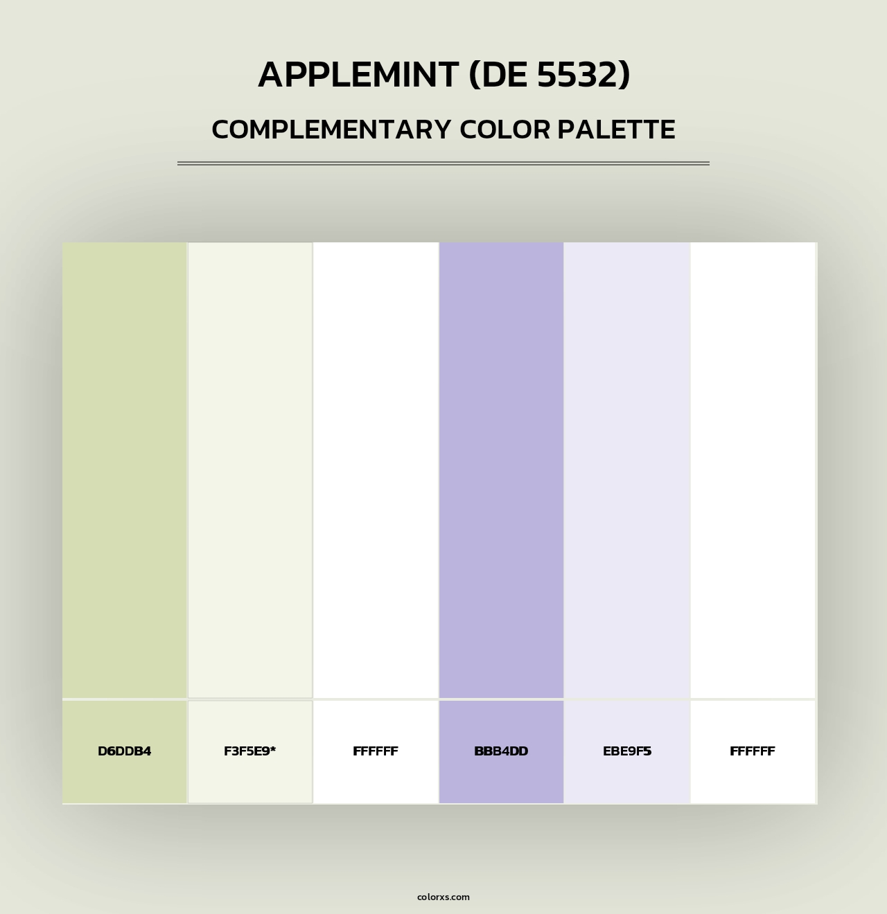 Applemint (DE 5532) - Complementary Color Palette