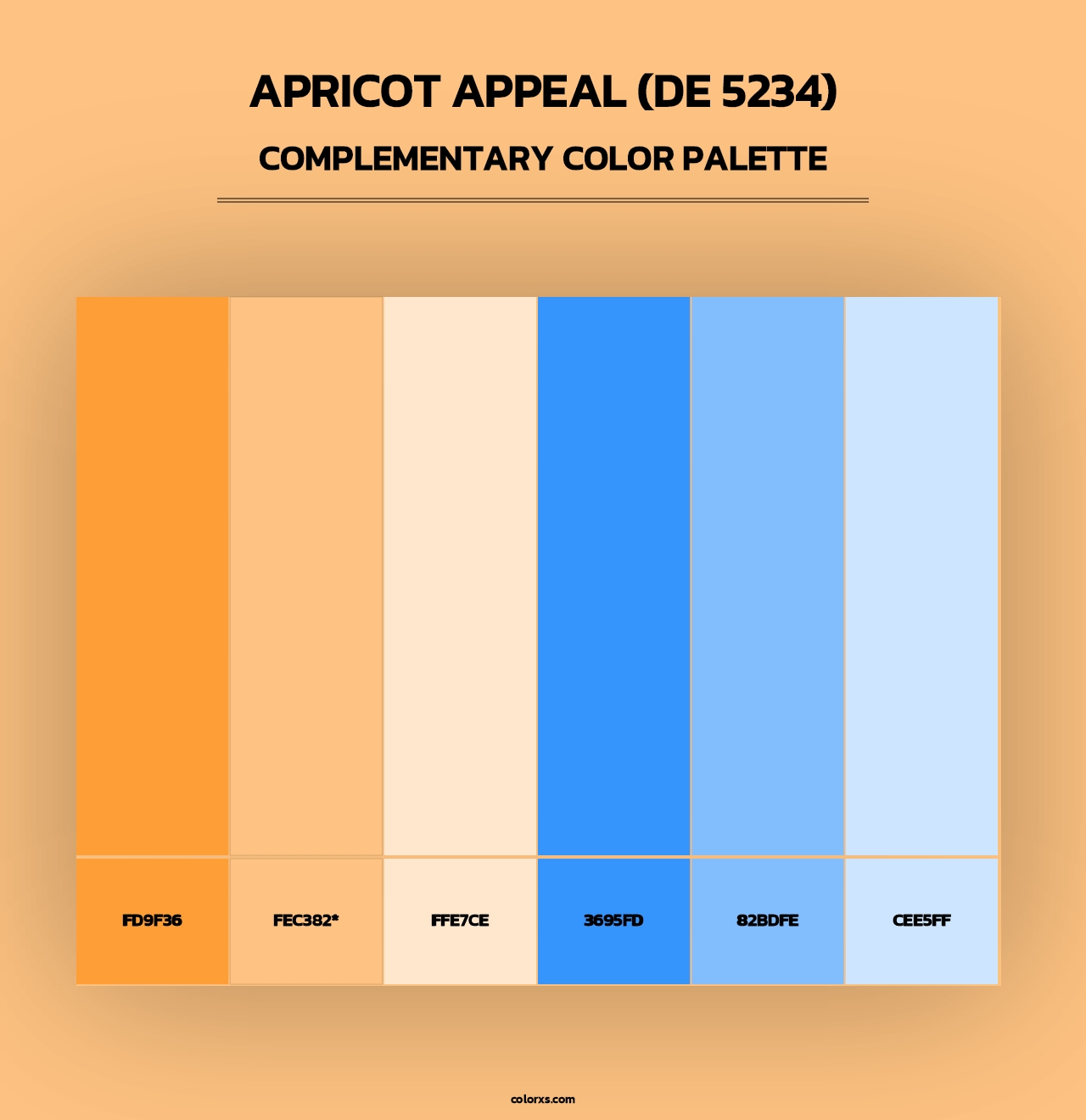 Apricot Appeal (DE 5234) - Complementary Color Palette