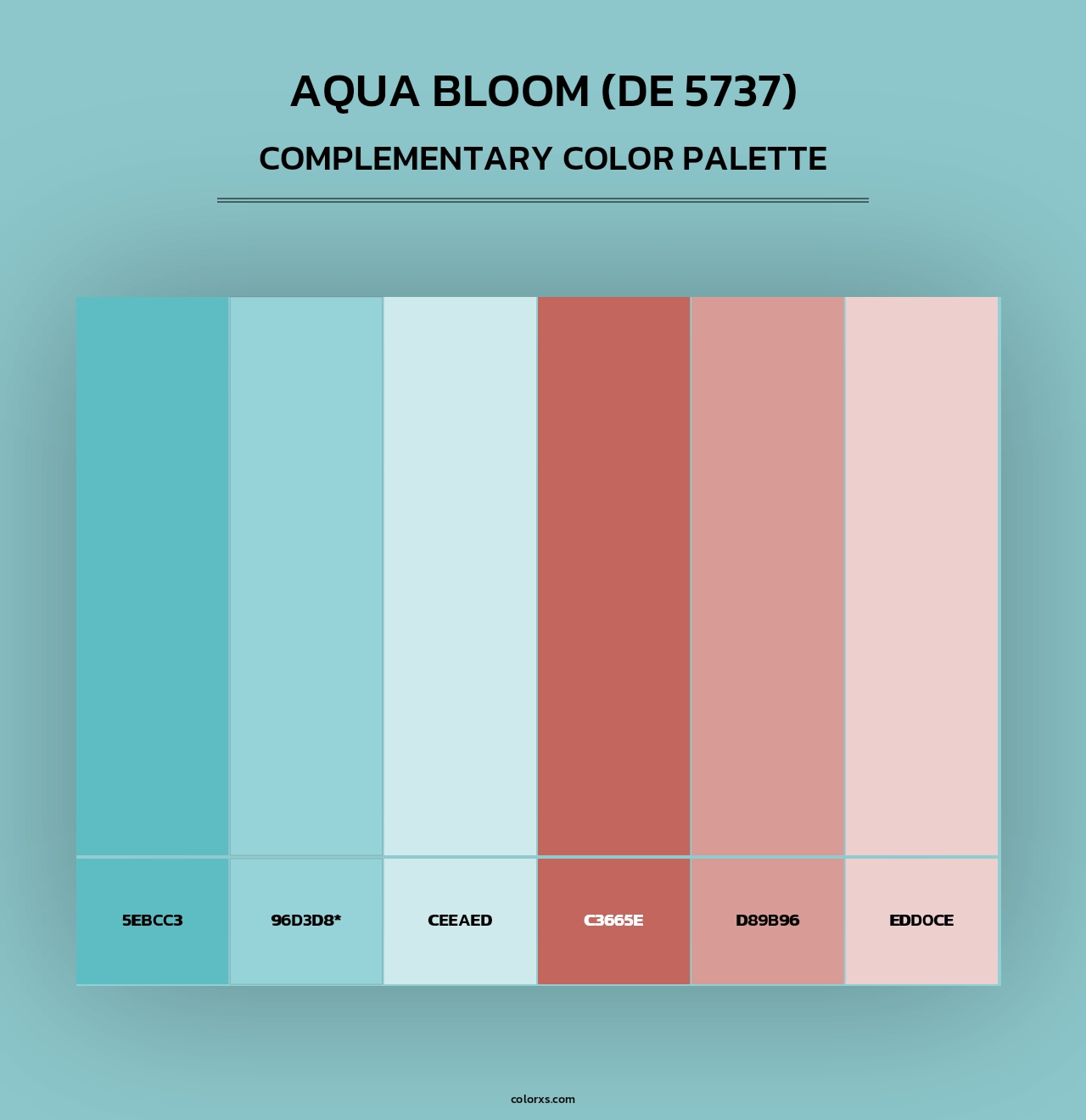 Aqua Bloom (DE 5737) - Complementary Color Palette
