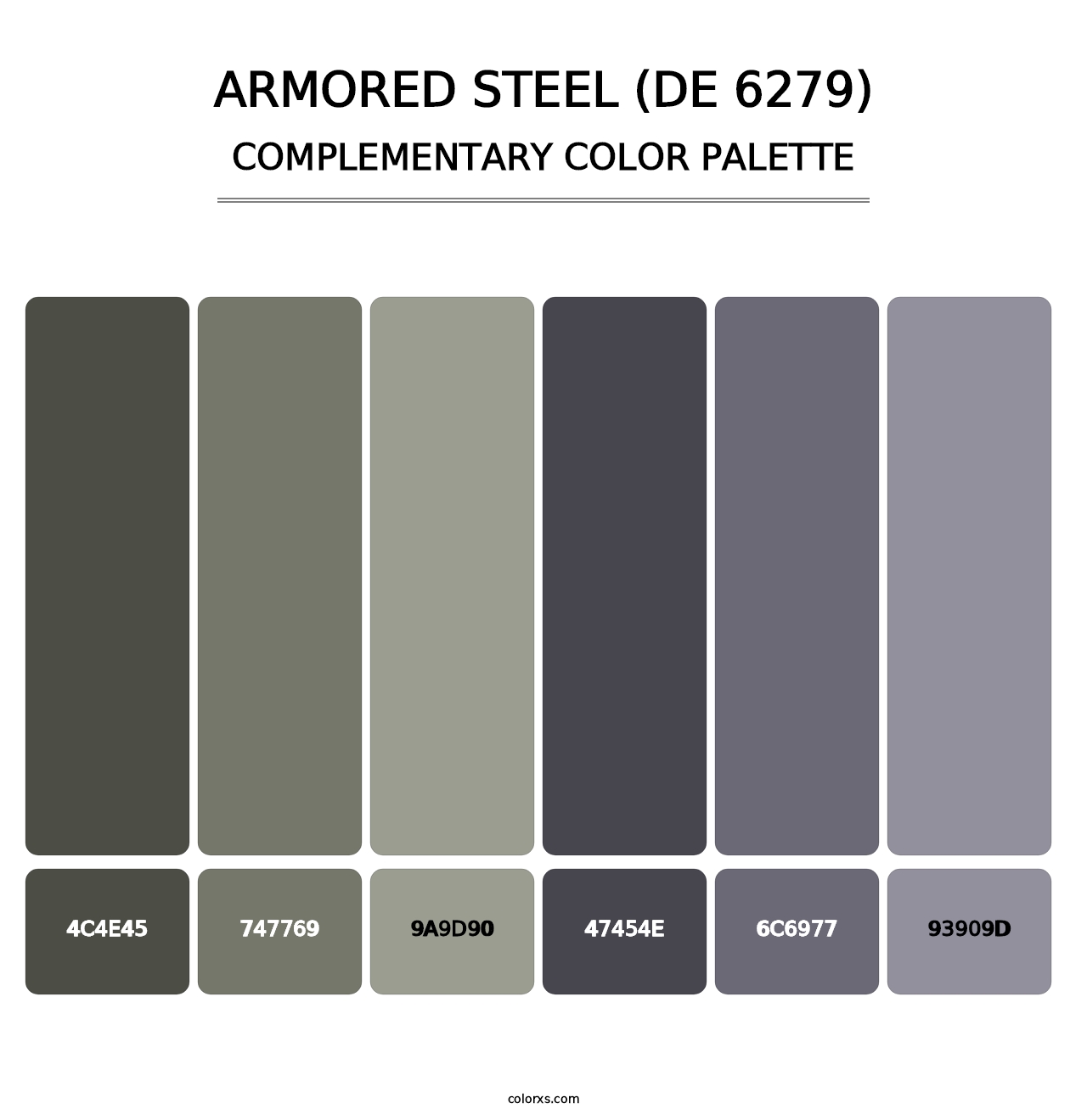 Armored Steel (DE 6279) - Complementary Color Palette