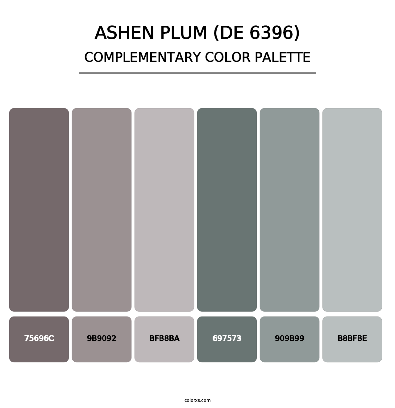 Ashen Plum (DE 6396) - Complementary Color Palette