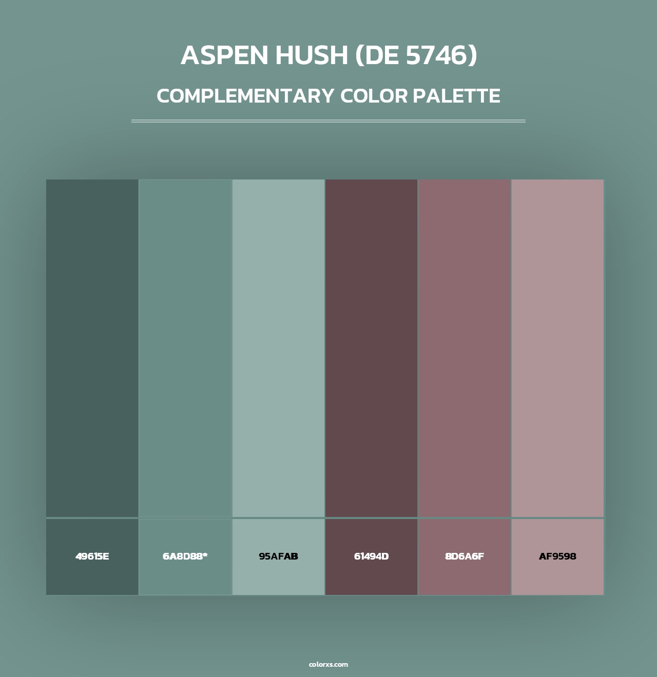 Aspen Hush (DE 5746) - Complementary Color Palette
