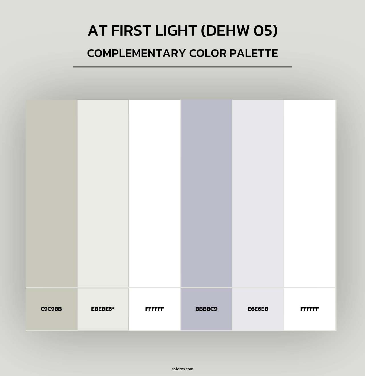 At First Light (DEHW 05) - Complementary Color Palette