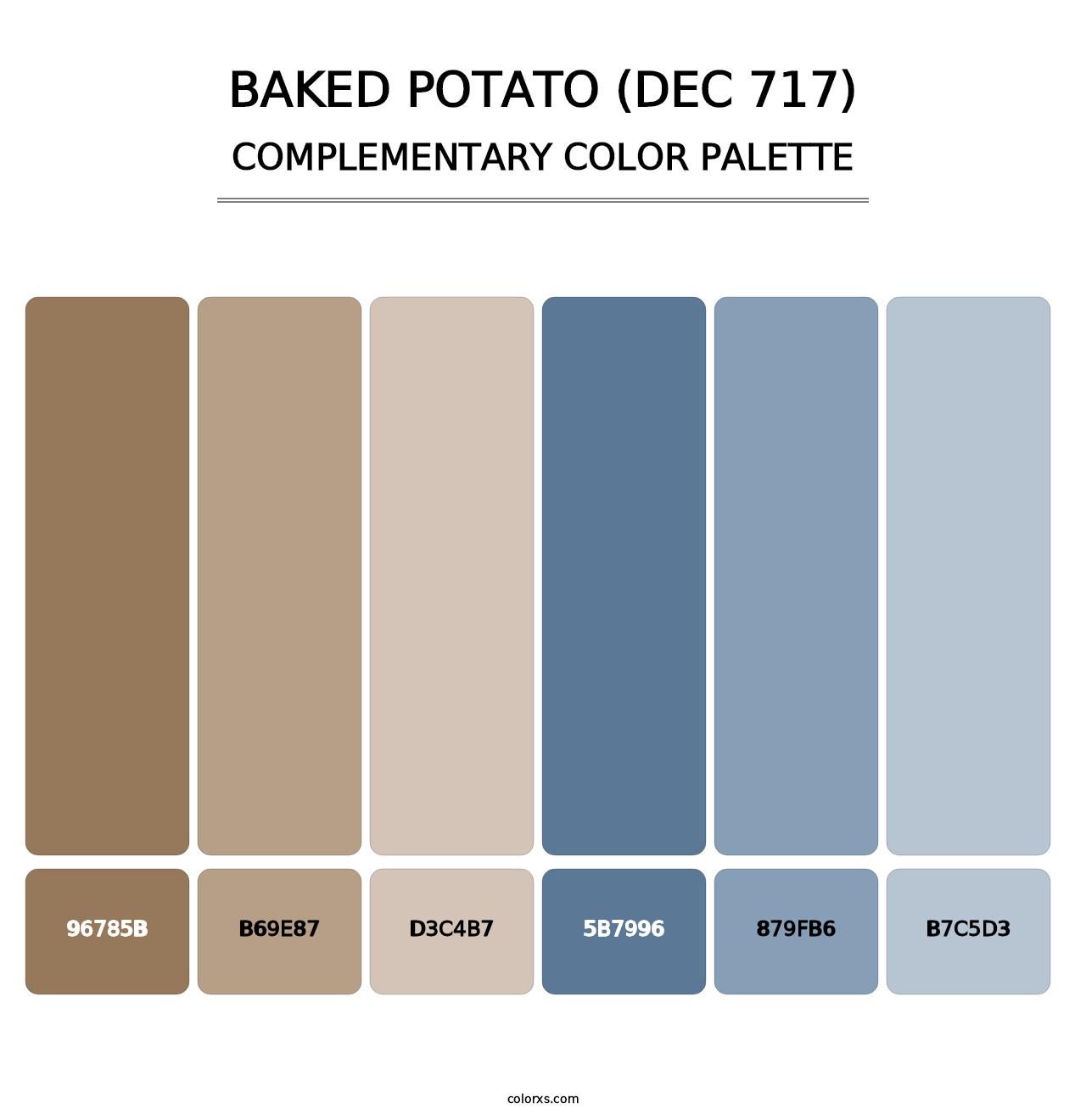 Baked Potato (DEC 717) - Complementary Color Palette