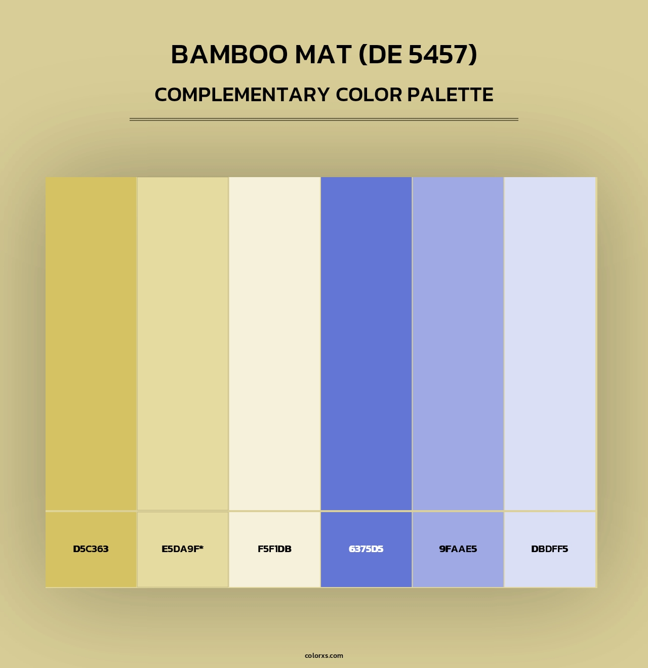 Bamboo Mat (DE 5457) - Complementary Color Palette