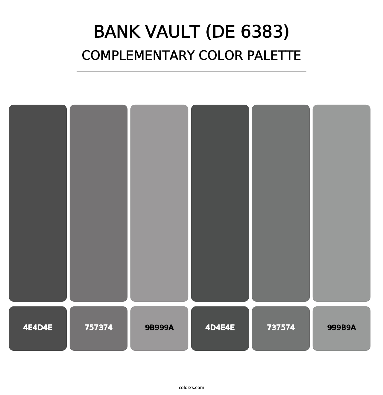 Bank Vault (DE 6383) - Complementary Color Palette