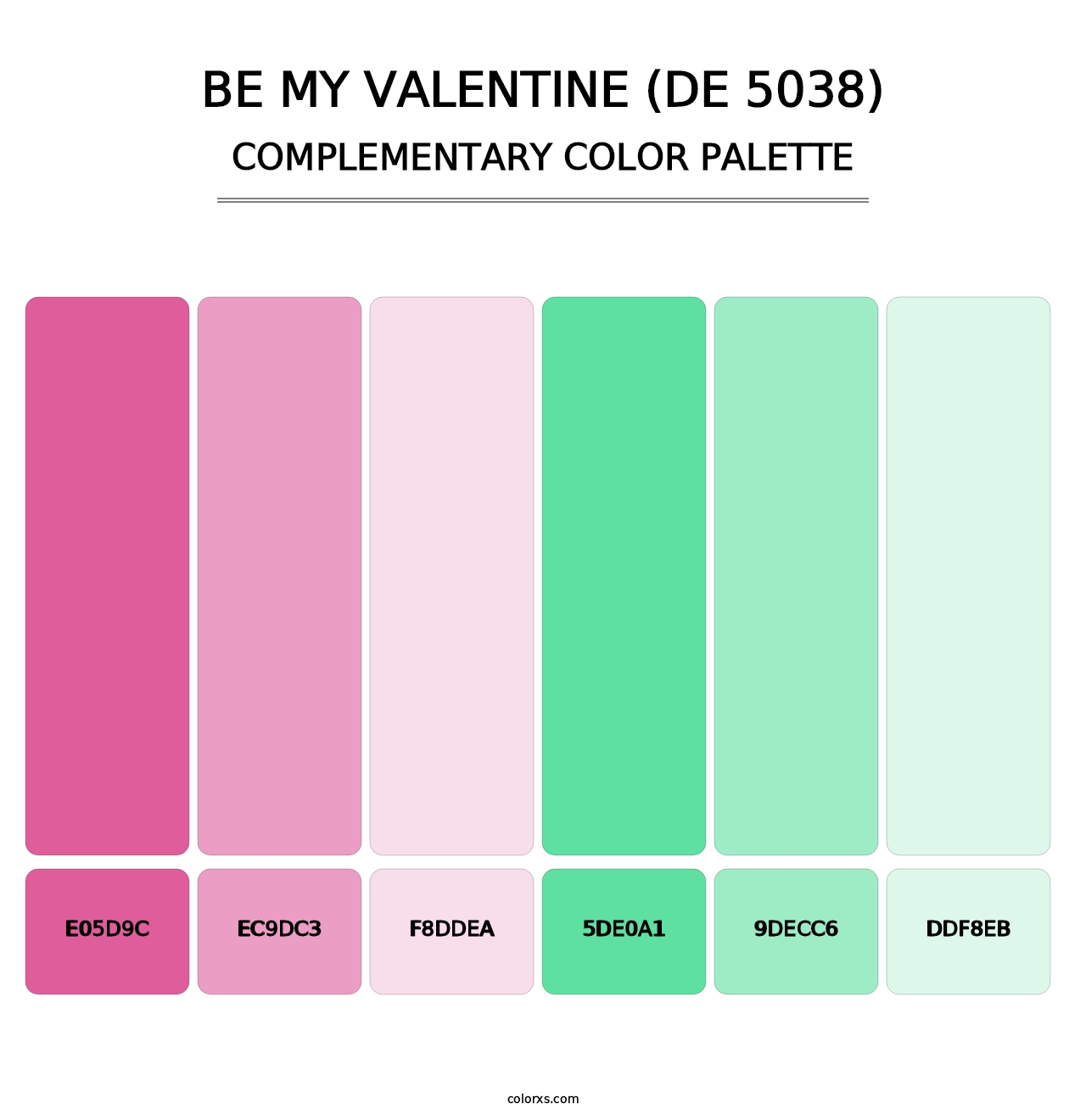 Be My Valentine (DE 5038) - Complementary Color Palette