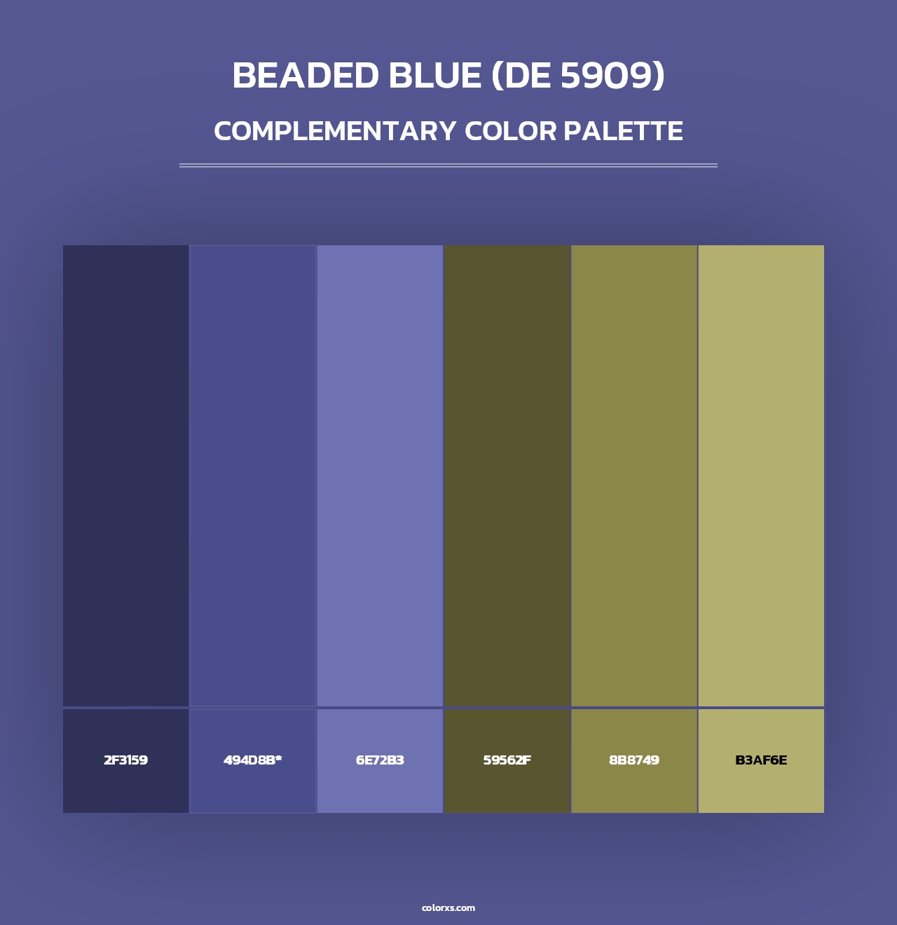 Beaded Blue (DE 5909) - Complementary Color Palette