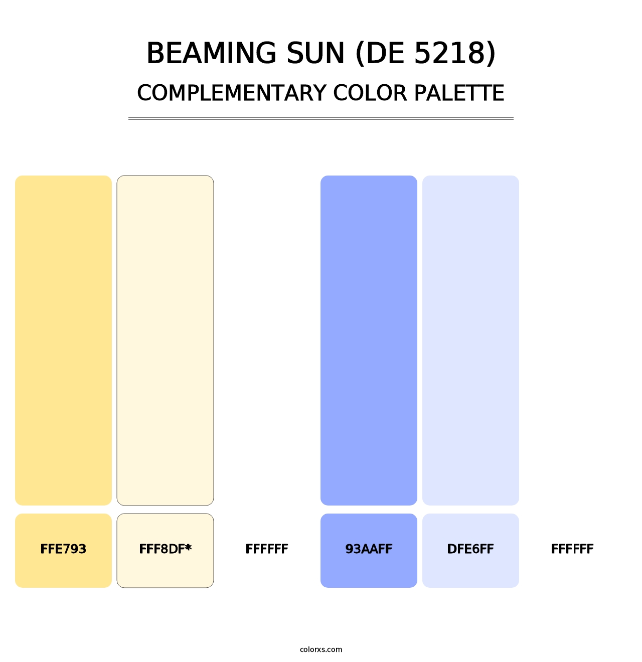 Beaming Sun (DE 5218) - Complementary Color Palette