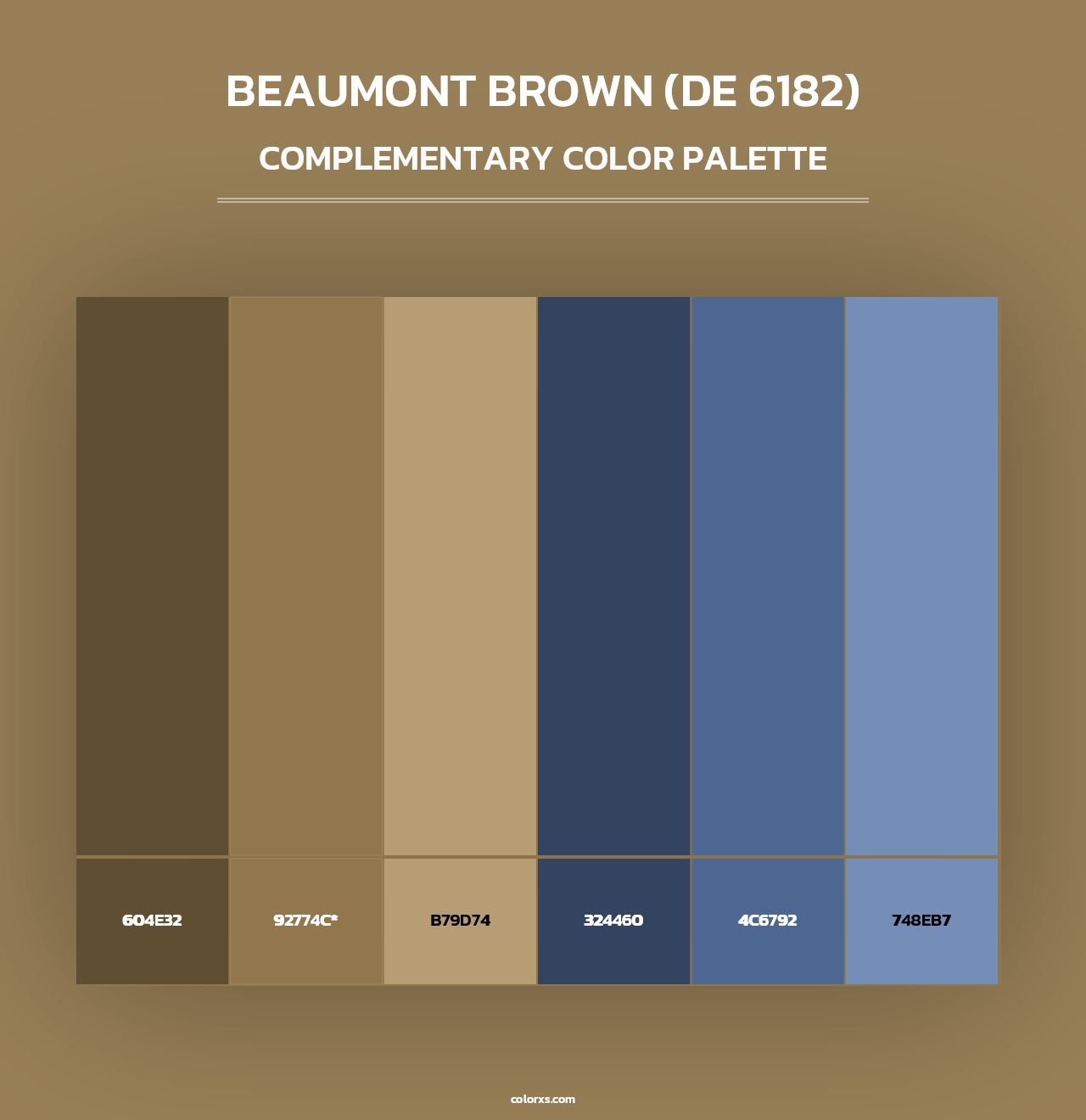 Beaumont Brown (DE 6182) - Complementary Color Palette