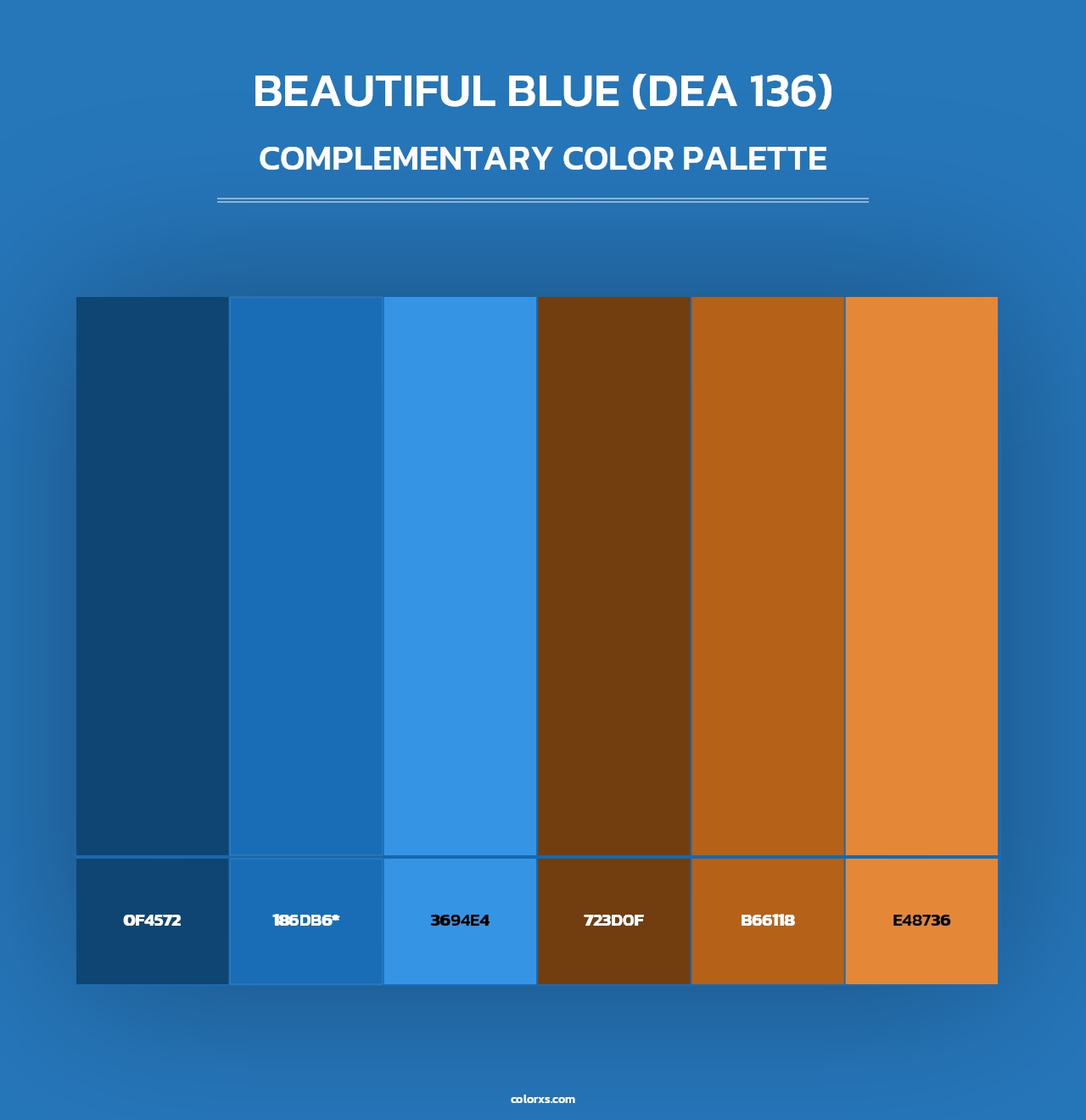 Beautiful Blue (DEA 136) - Complementary Color Palette