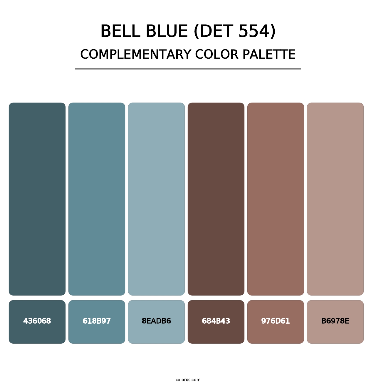 Bell Blue (DET 554) - Complementary Color Palette