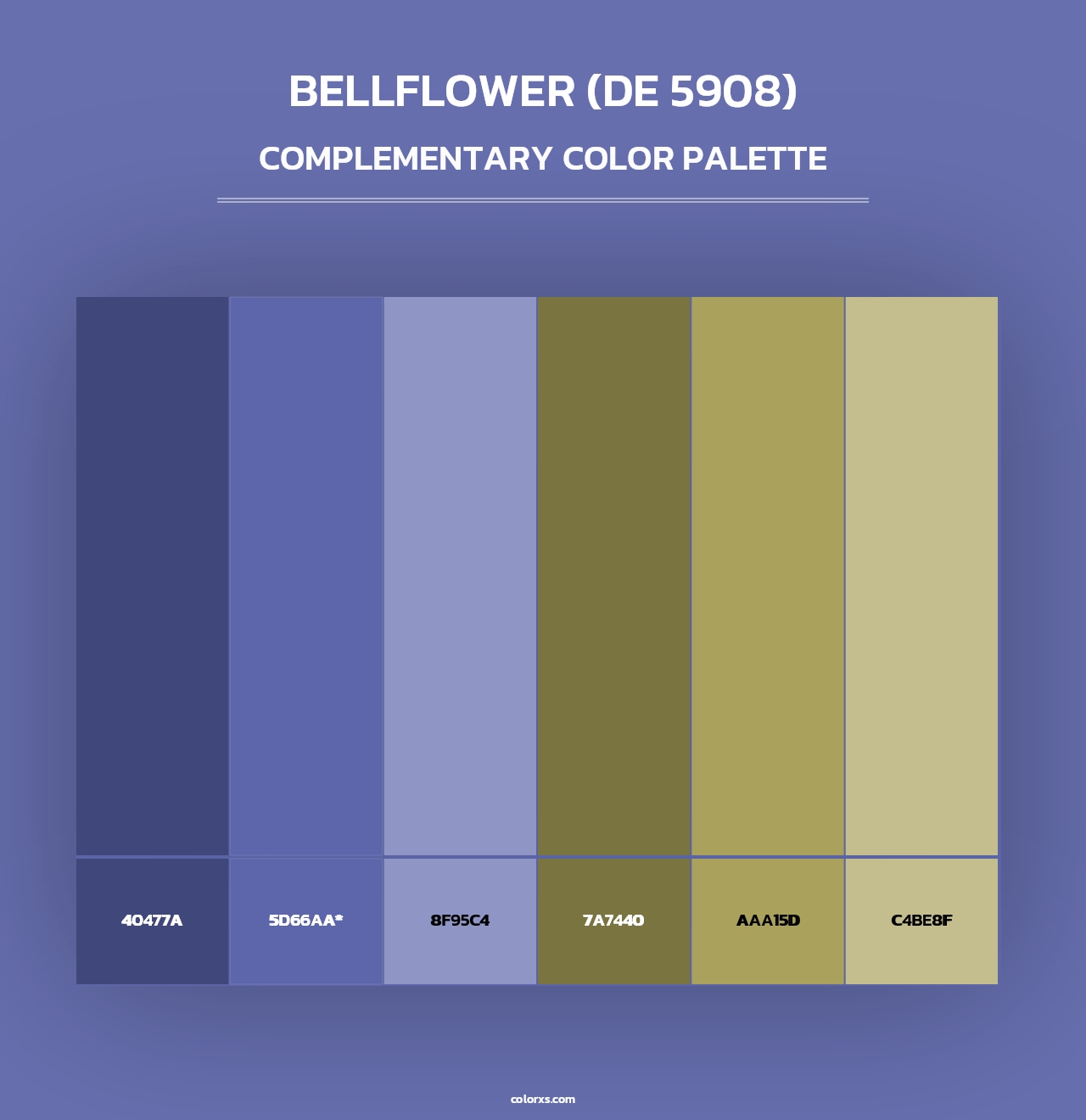 Bellflower (DE 5908) - Complementary Color Palette