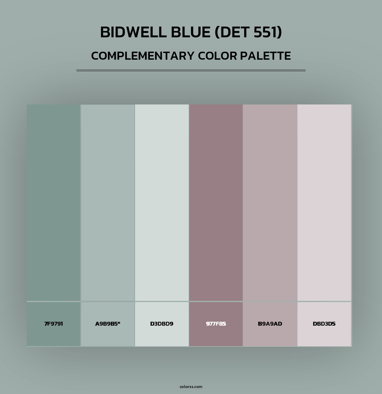 Bidwell Blue (DET 551) - Complementary Color Palette