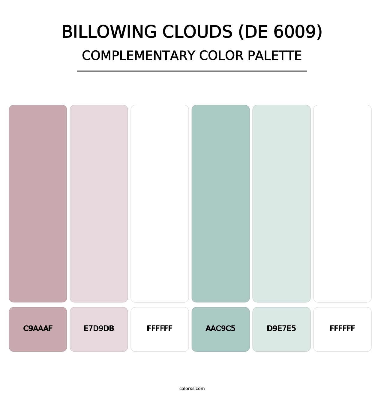 Billowing Clouds (DE 6009) - Complementary Color Palette