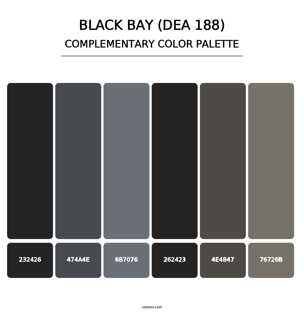 Black Bay (DEA 188) - Complementary Color Palette