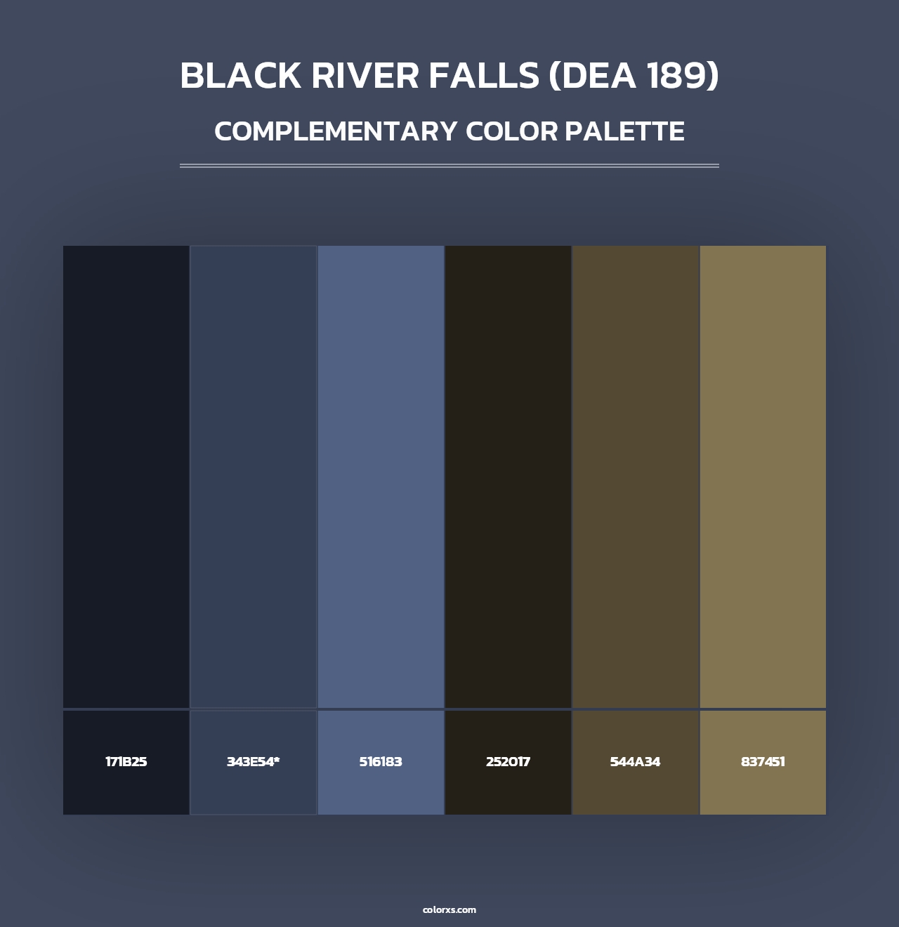 Black River Falls (DEA 189) - Complementary Color Palette