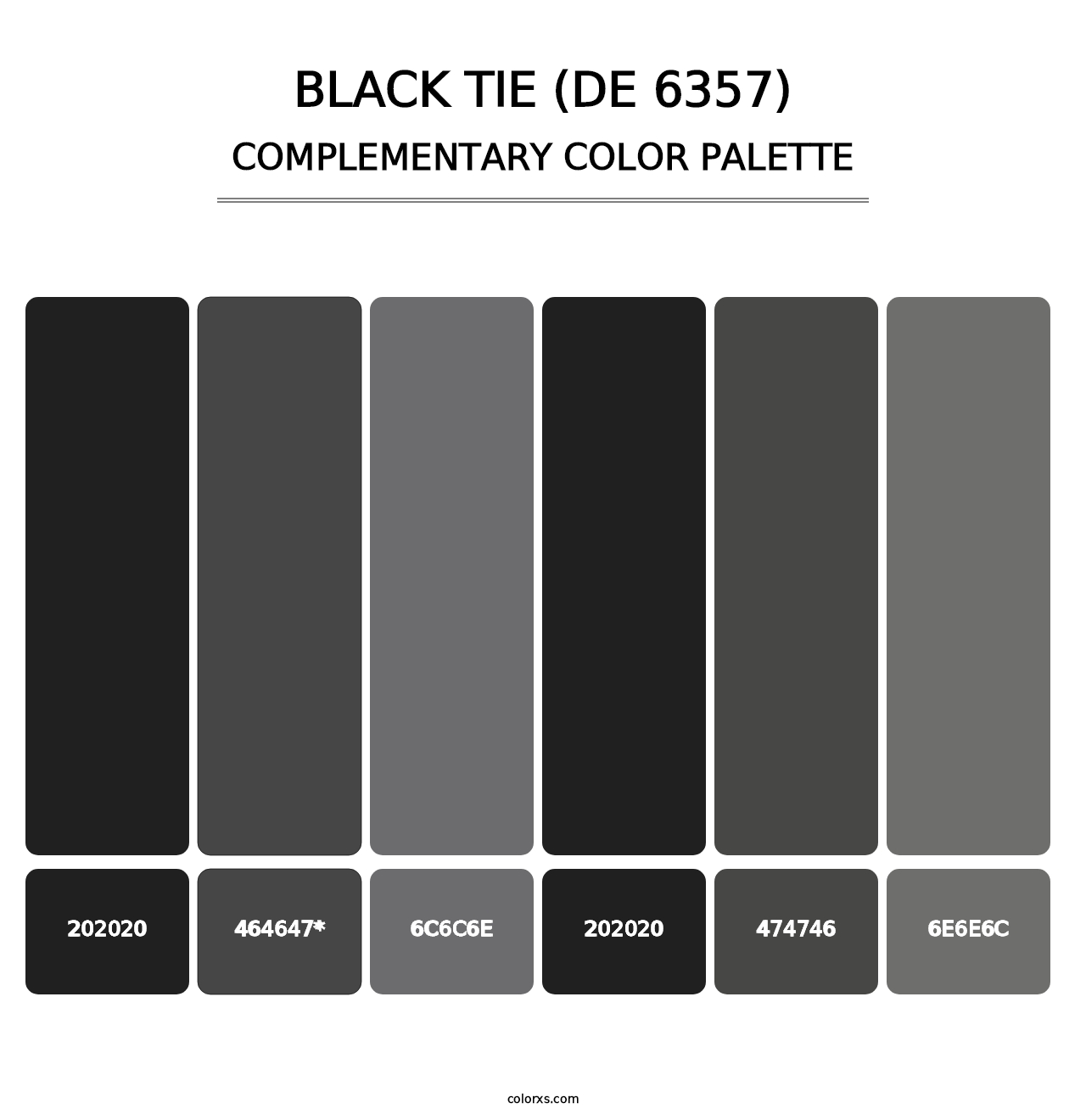 Black Tie (DE 6357) - Complementary Color Palette