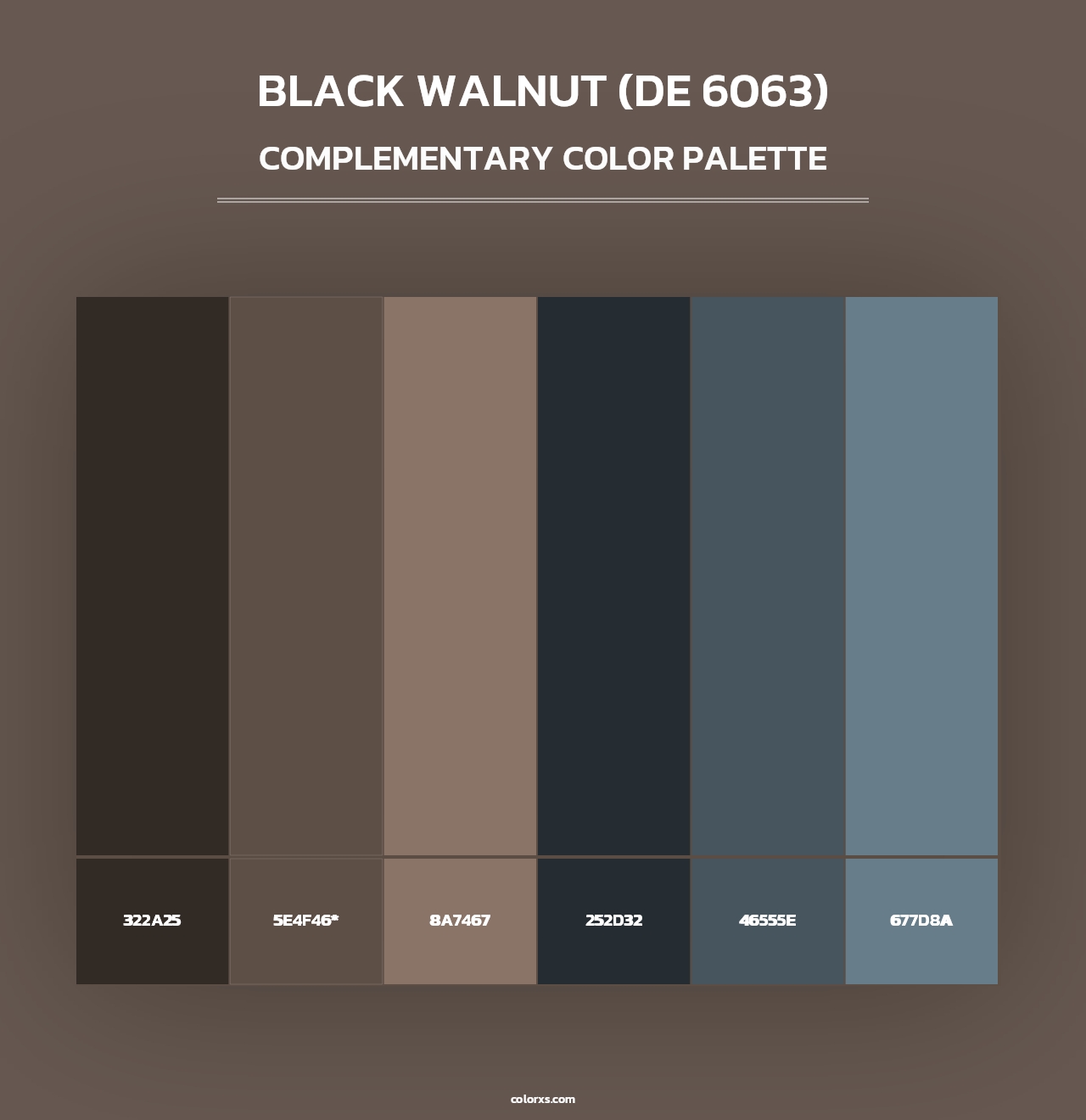 Black Walnut (DE 6063) - Complementary Color Palette