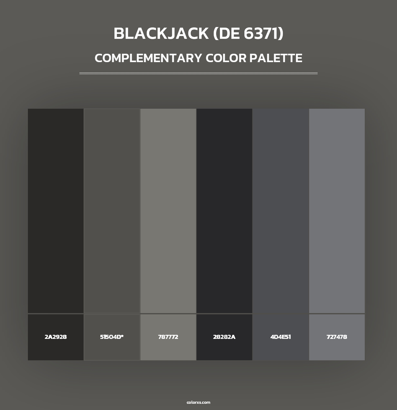 Blackjack (DE 6371) - Complementary Color Palette
