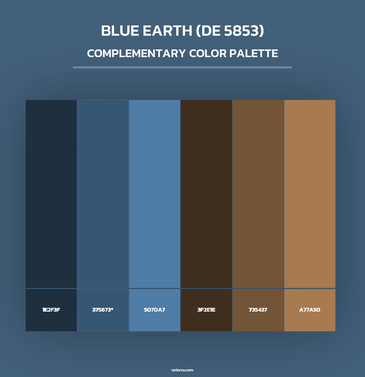 Blue Earth (DE 5853) - Complementary Color Palette