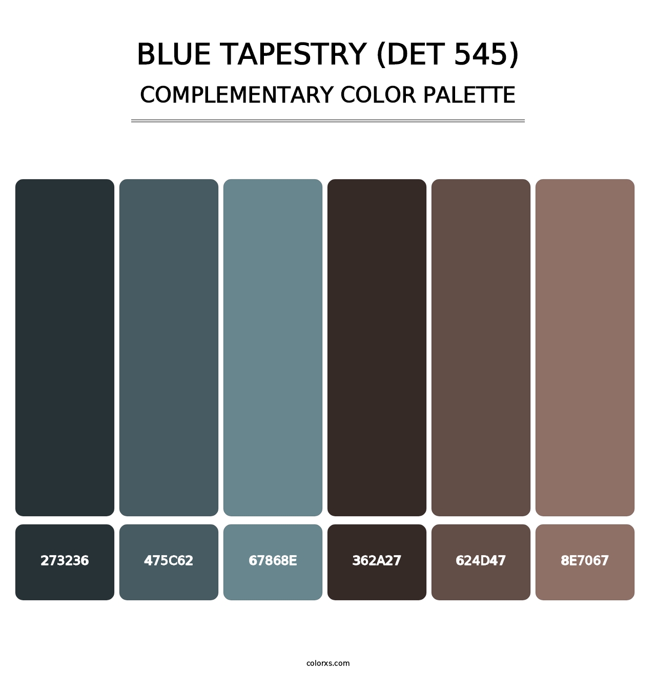 Blue Tapestry (DET 545) - Complementary Color Palette