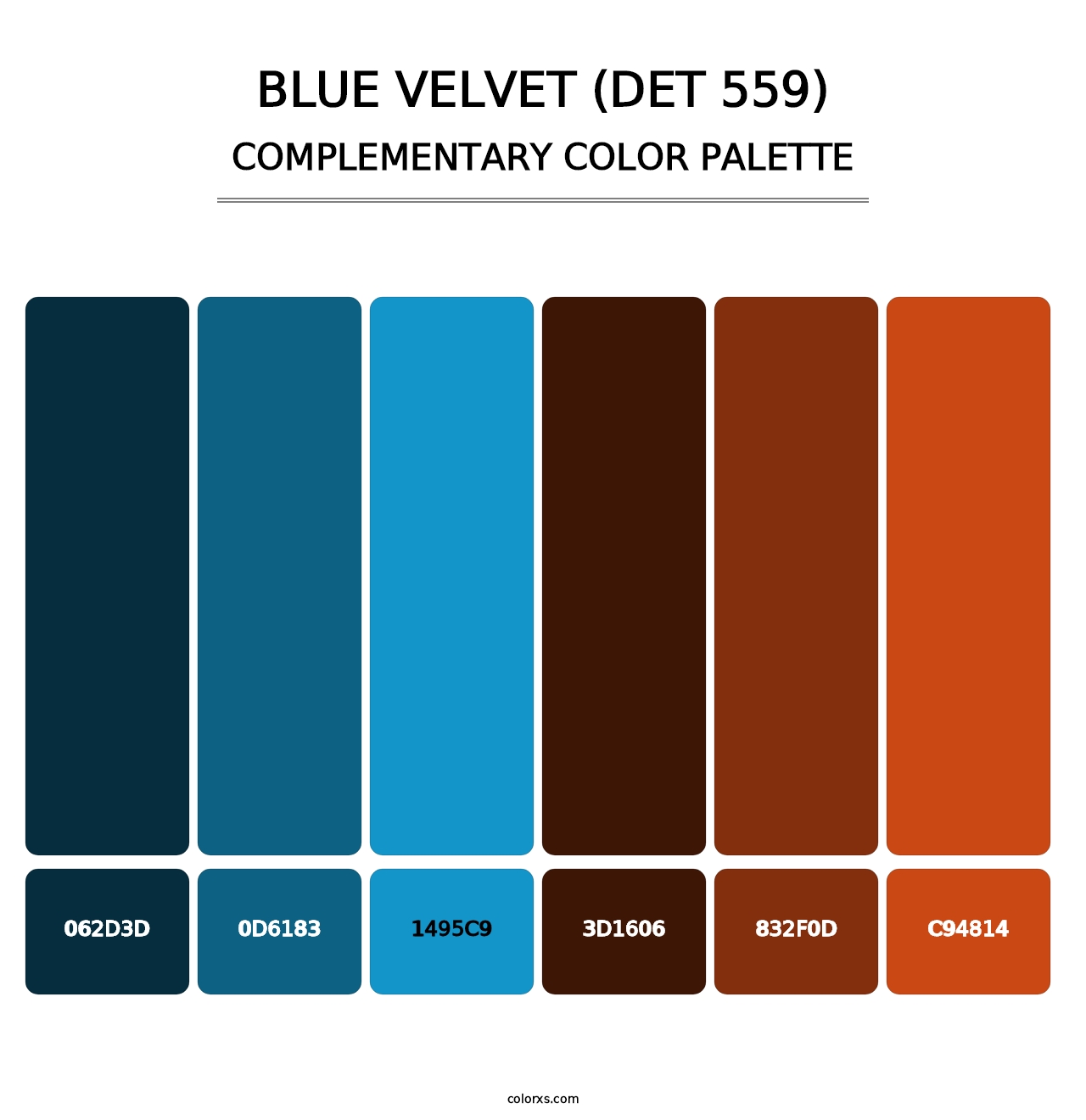 Blue Velvet (DET 559) - Complementary Color Palette