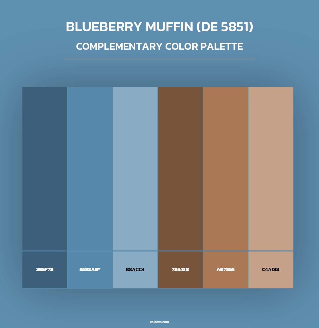 Blueberry Muffin (DE 5851) - Complementary Color Palette