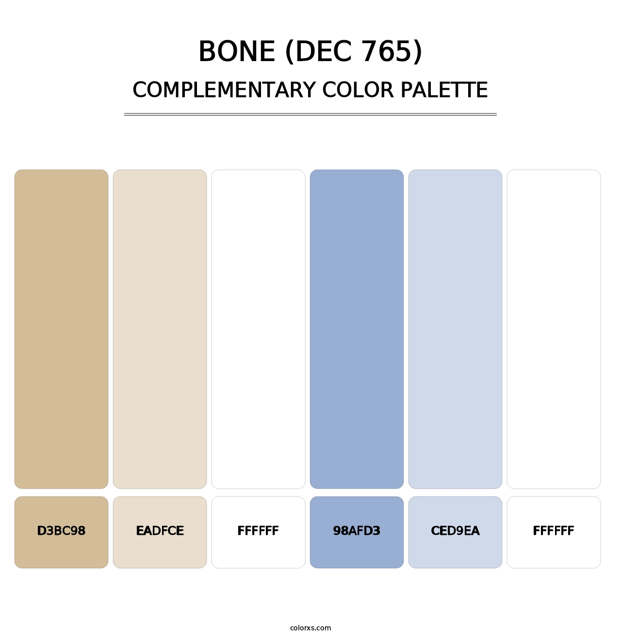 Bone (DEC 765) - Complementary Color Palette
