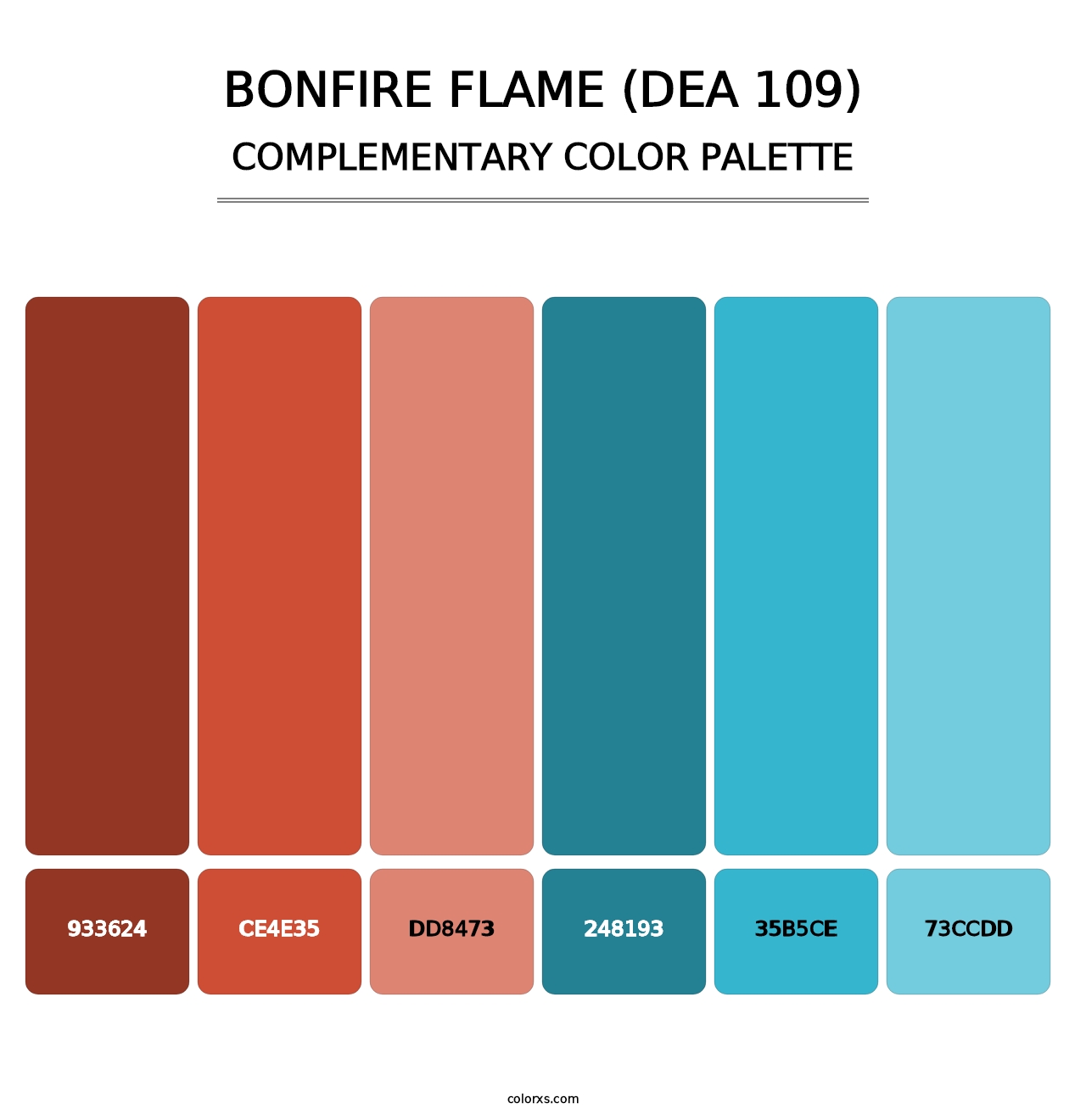 Bonfire Flame (DEA 109) - Complementary Color Palette